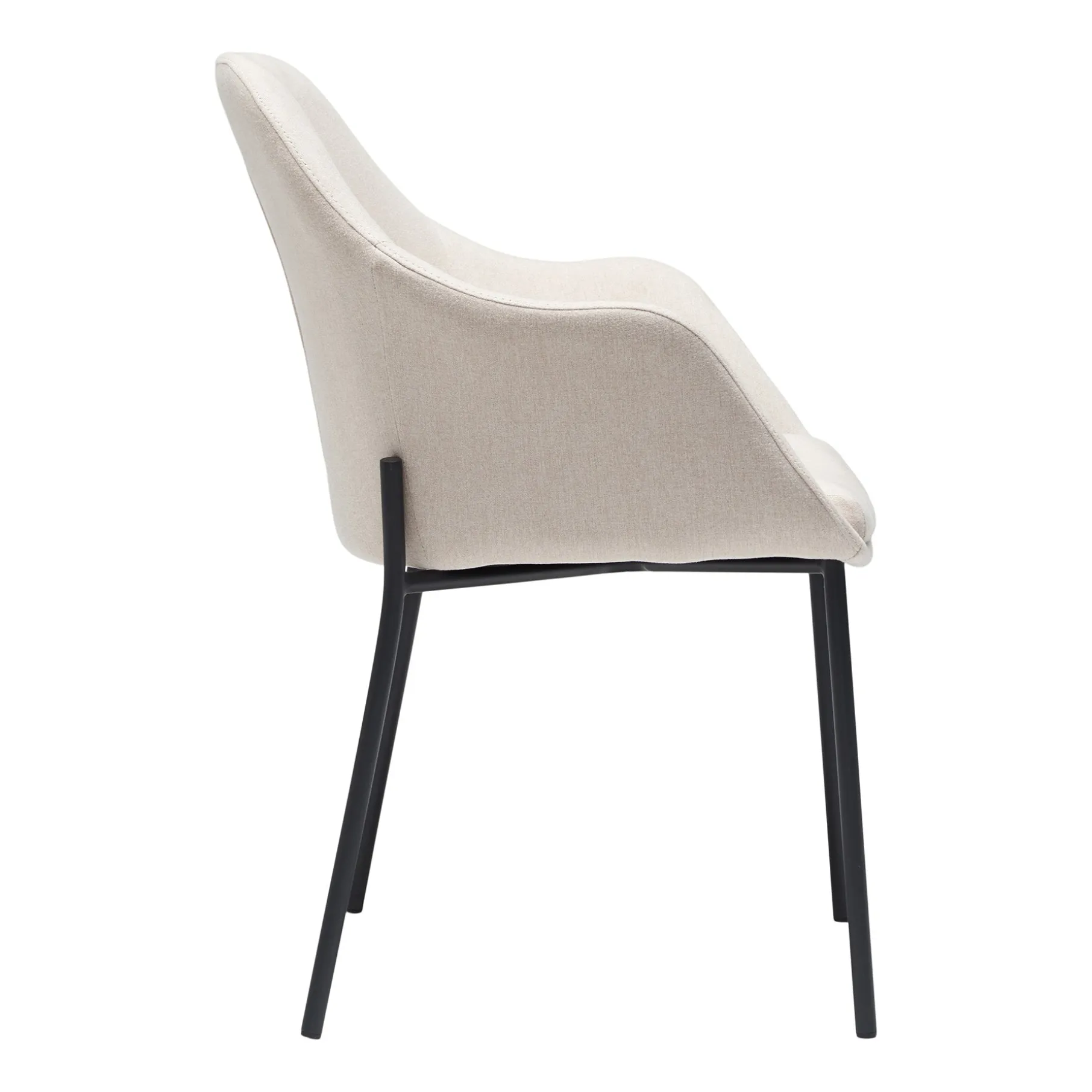 New Age spisebordsstol stof m. faste ben