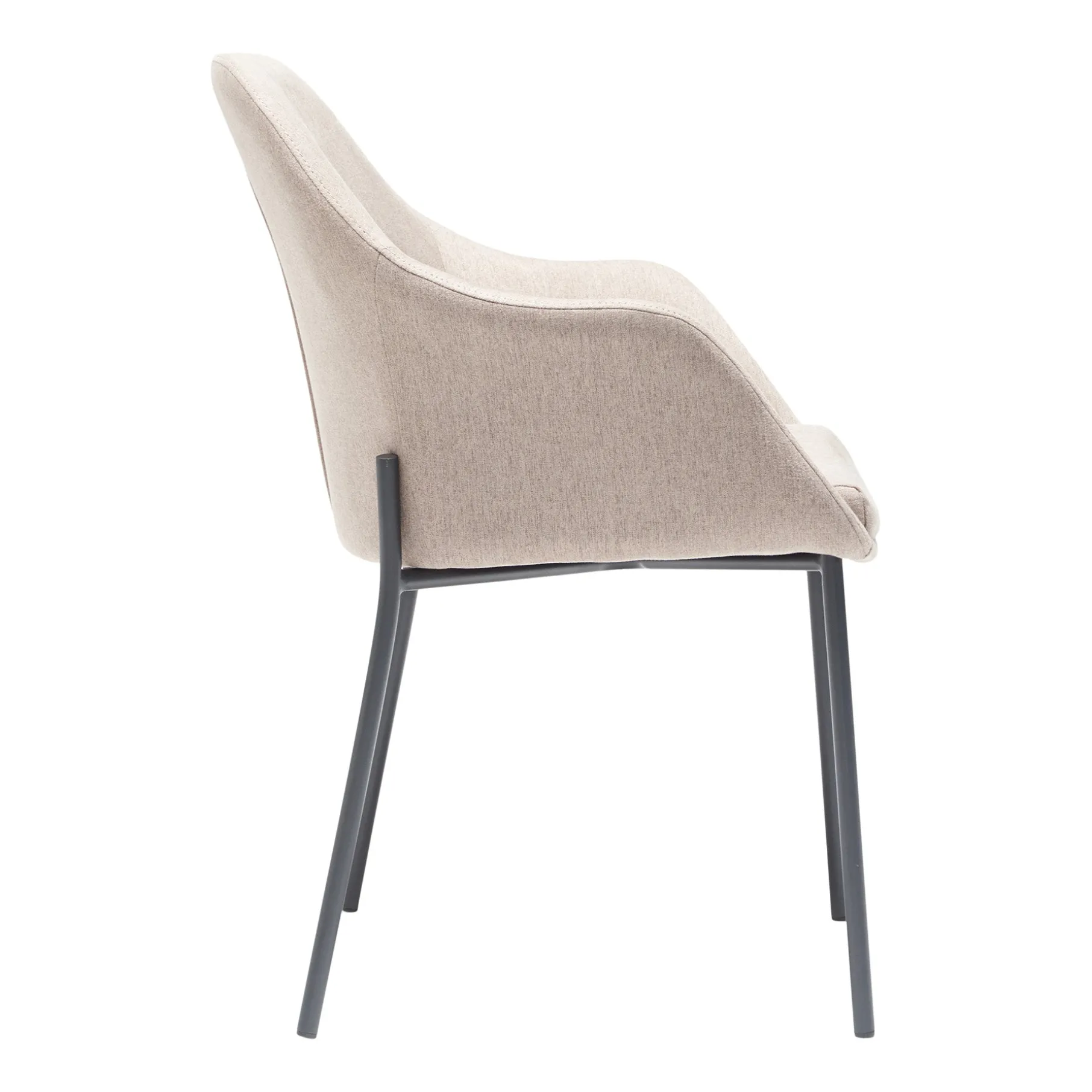 New Age spisebordsstol stof m. faste ben