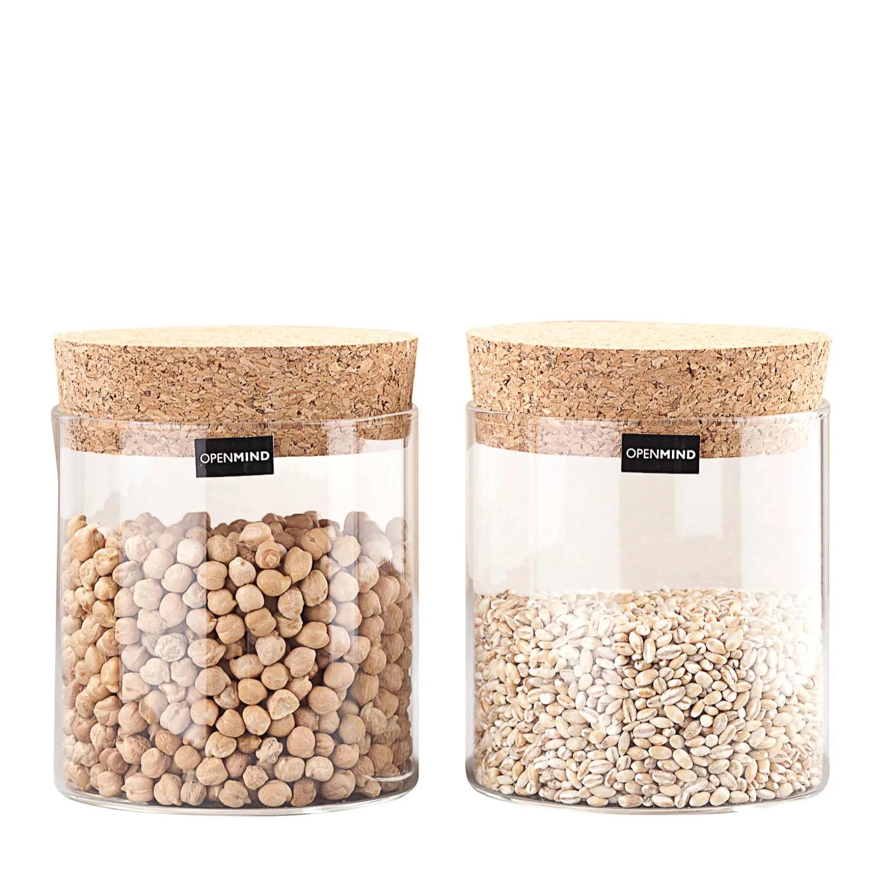 Opbevaringskrukker i glas, 2 stk.