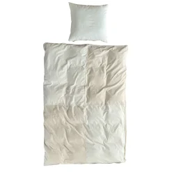 Patchwork mini strib sengetøj 140x200 cm sand