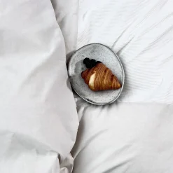 Patchwork mini strib sengetøj 140x220 cm sand