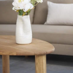 Pebble sofabord Ø90 cm, FSC-certificeret egetræ