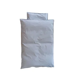 Percale sengetøj baby 70x100 cm lys grå