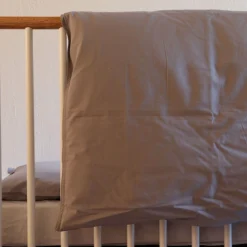 Percale sengetøj baby 70x100 cm lys grå