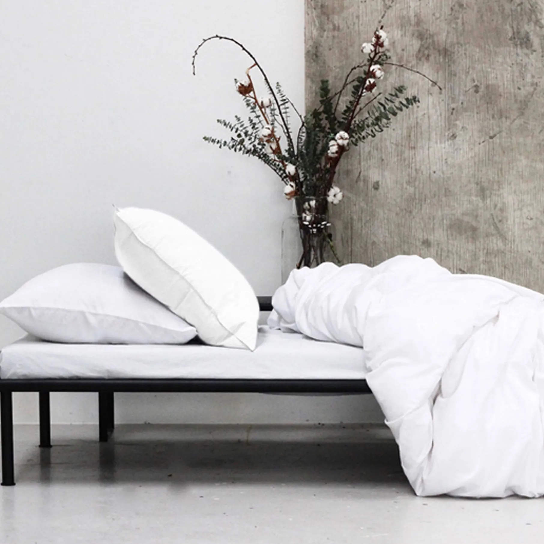 Percale sengetøj 140x200 cm hvid