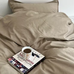 Percale sengetøj 140x200 cm mud