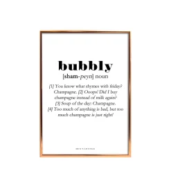 Plakat - Bubbly Definition A4