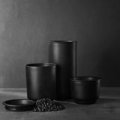 Plateau opbevaringskrukke 1,2 L sort