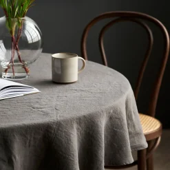 Pure Linen dug Ø160 cm earth