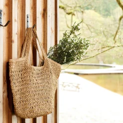Raffia hæklet taske