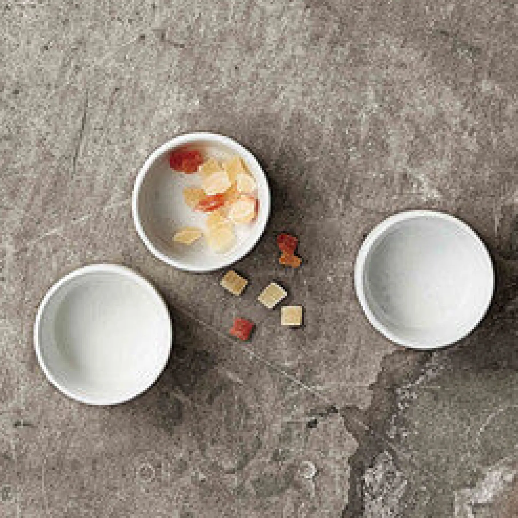 RAW 3-pak mini skål arctic white