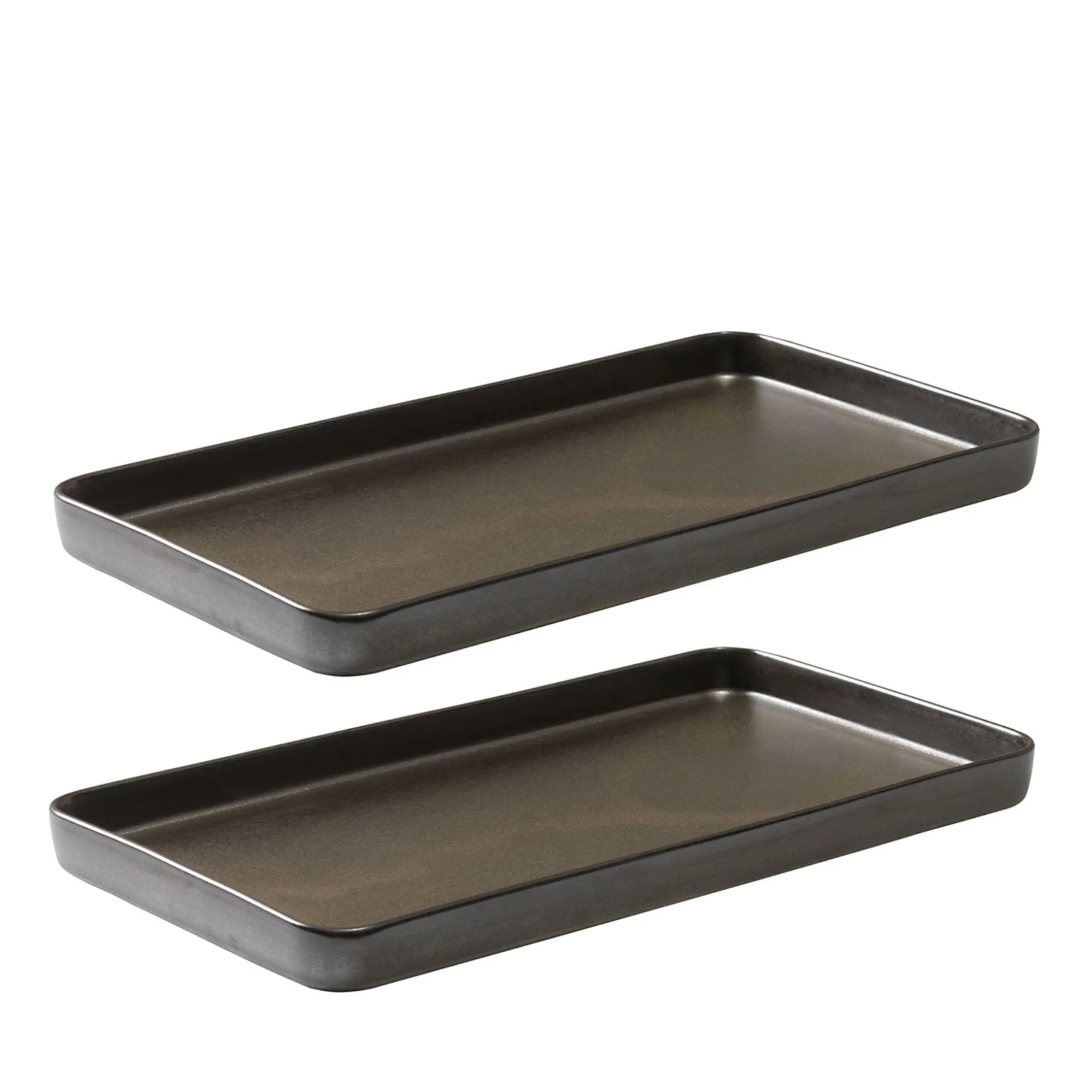 RAW rektangulær fadsæt metallic brown