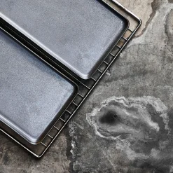 RAW rektangulær fadsæt metallic brown