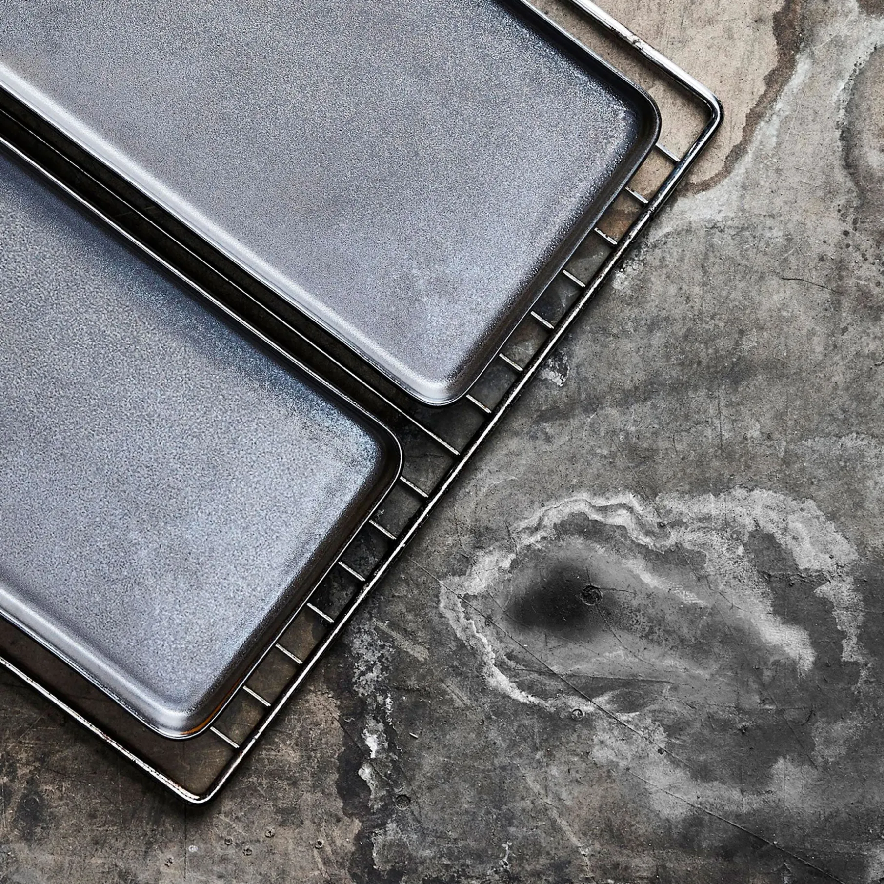 RAW rektangulær fadsæt metallic brown