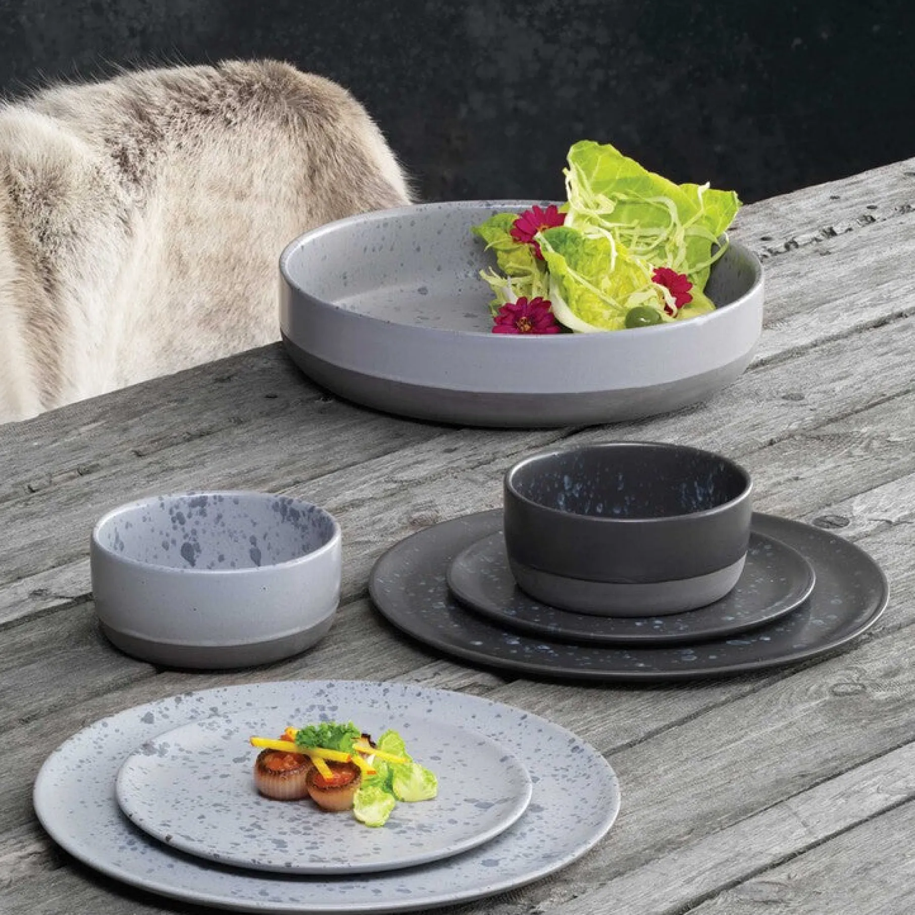 RAW skål Ø13,5 cm sort spotted