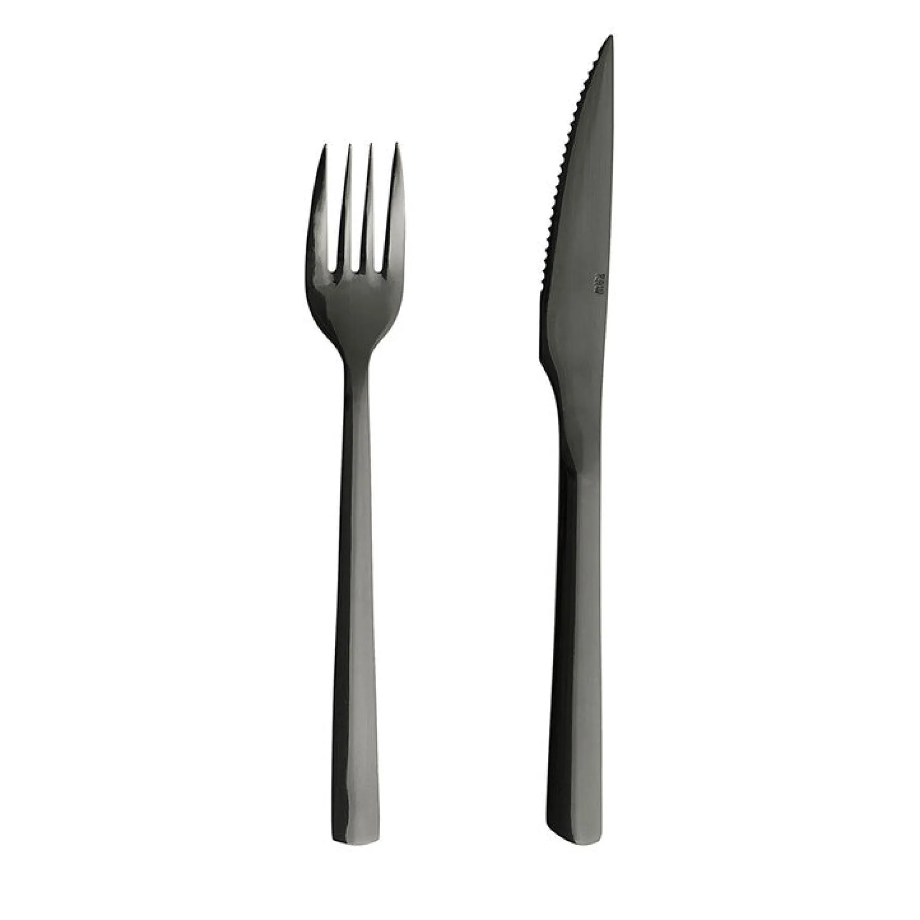 RAW steaksæt 8 dele sort farve