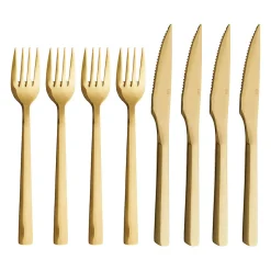 RAW steaksæt guldfarvet