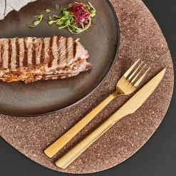 RAW steaksæt guldfarvet