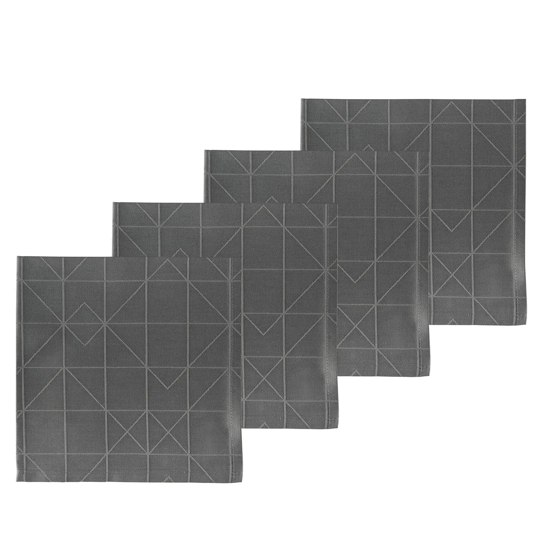 Refined serviet damask 4 stk grey