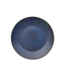 Relief frokosttallerken Ø22 cm stentøj blå