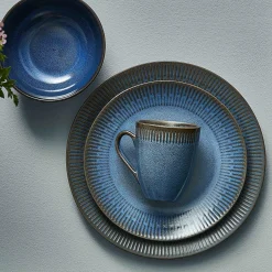 Relief krus 30 cl stentøj blå