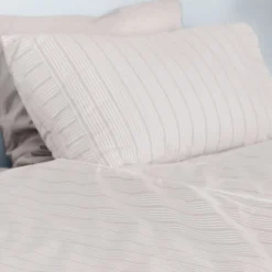Sengetøj 140x220 cm sand/beige striber
