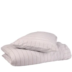 Sengetøj 140x220 cm sand/beige striber