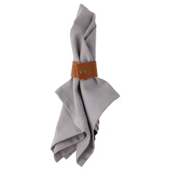 Servietringe læder 4 stk.