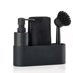 Singles opvaskesæt 4 dele sort