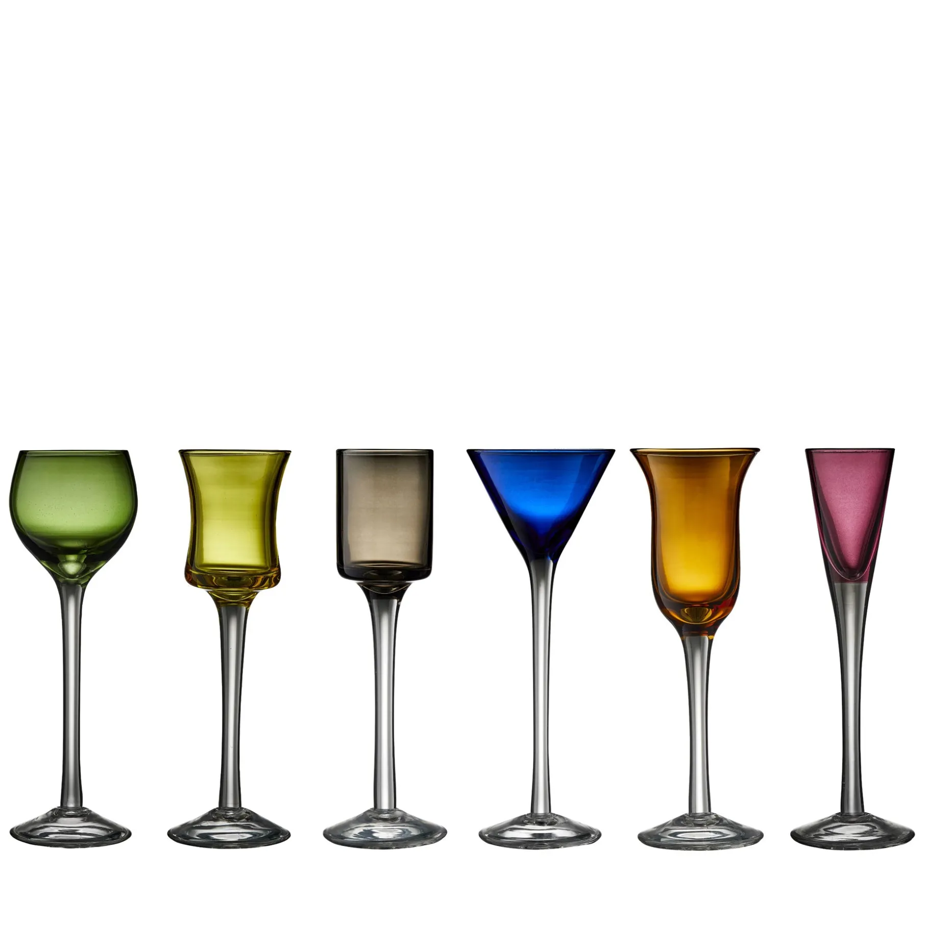 Snapseglas 6 stk. ass.