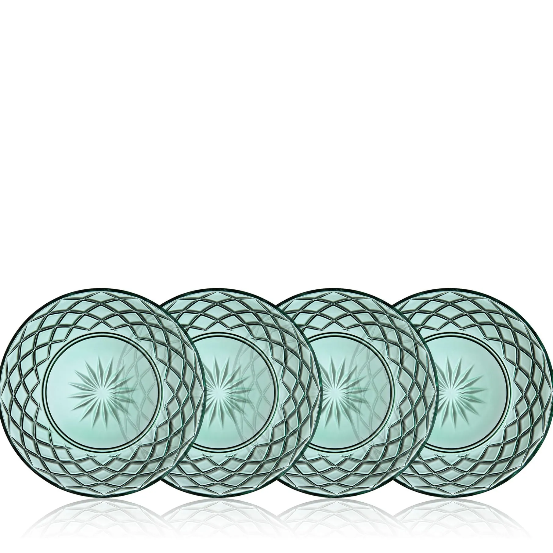 Sorrento glastallerken 4 stk grøn