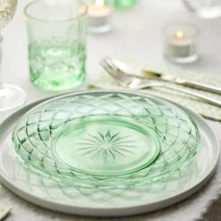 Sorrento glastallerken 4 stk grøn