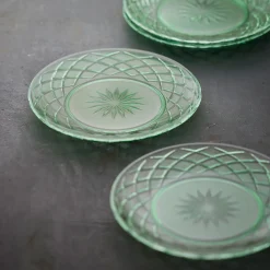 Sorrento glastallerken 4 stk grøn