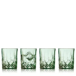Sorrento whiskyglas 4 stk. grøn
