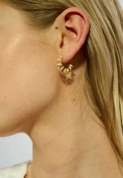 SRSpiral Hoop øreringe børstet