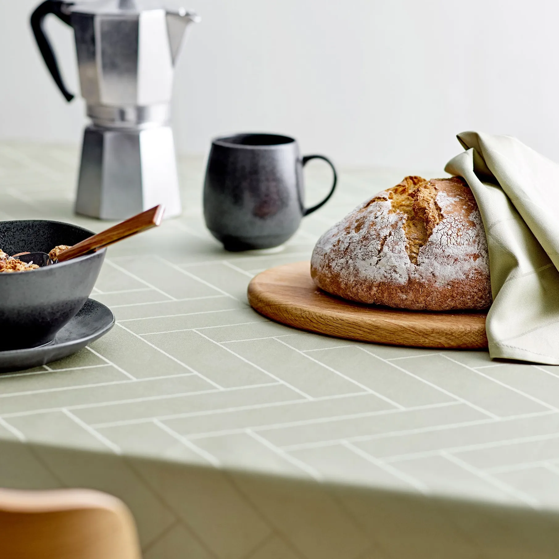 Tiles dug 140x270 cm damask eucalyptus