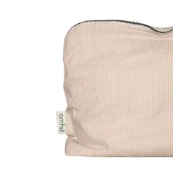 Toilettaske 34x24 cm mini strib sand