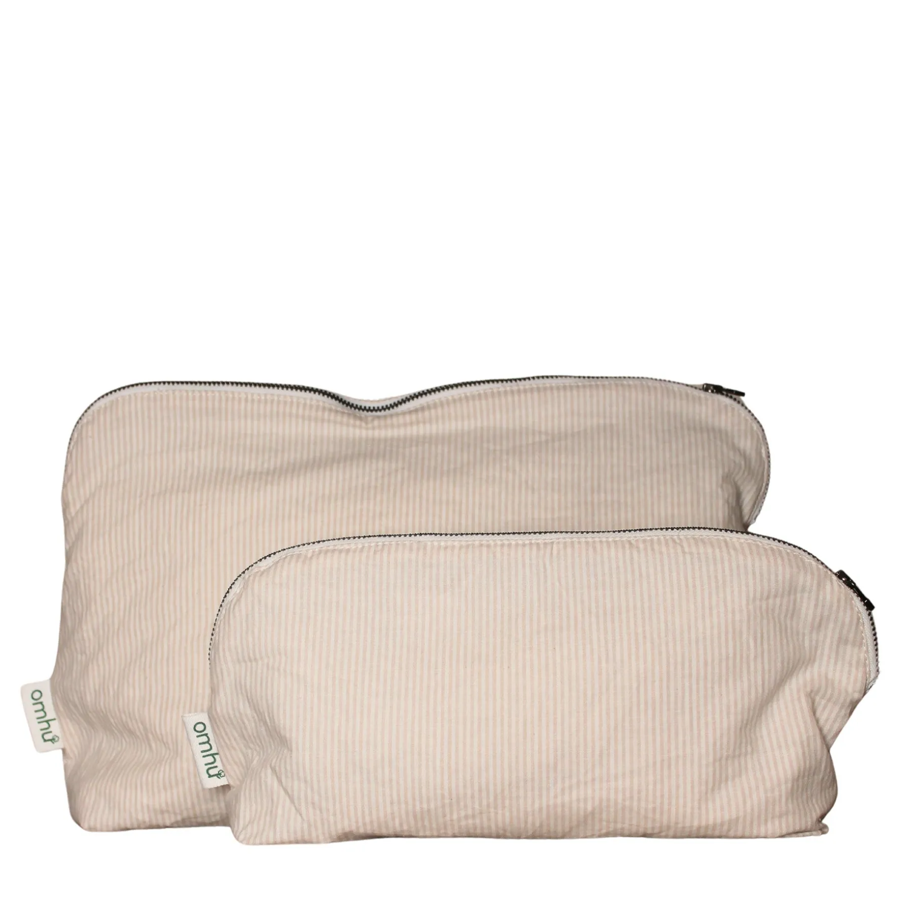 Toilettaske 34x24 cm mini strib sand