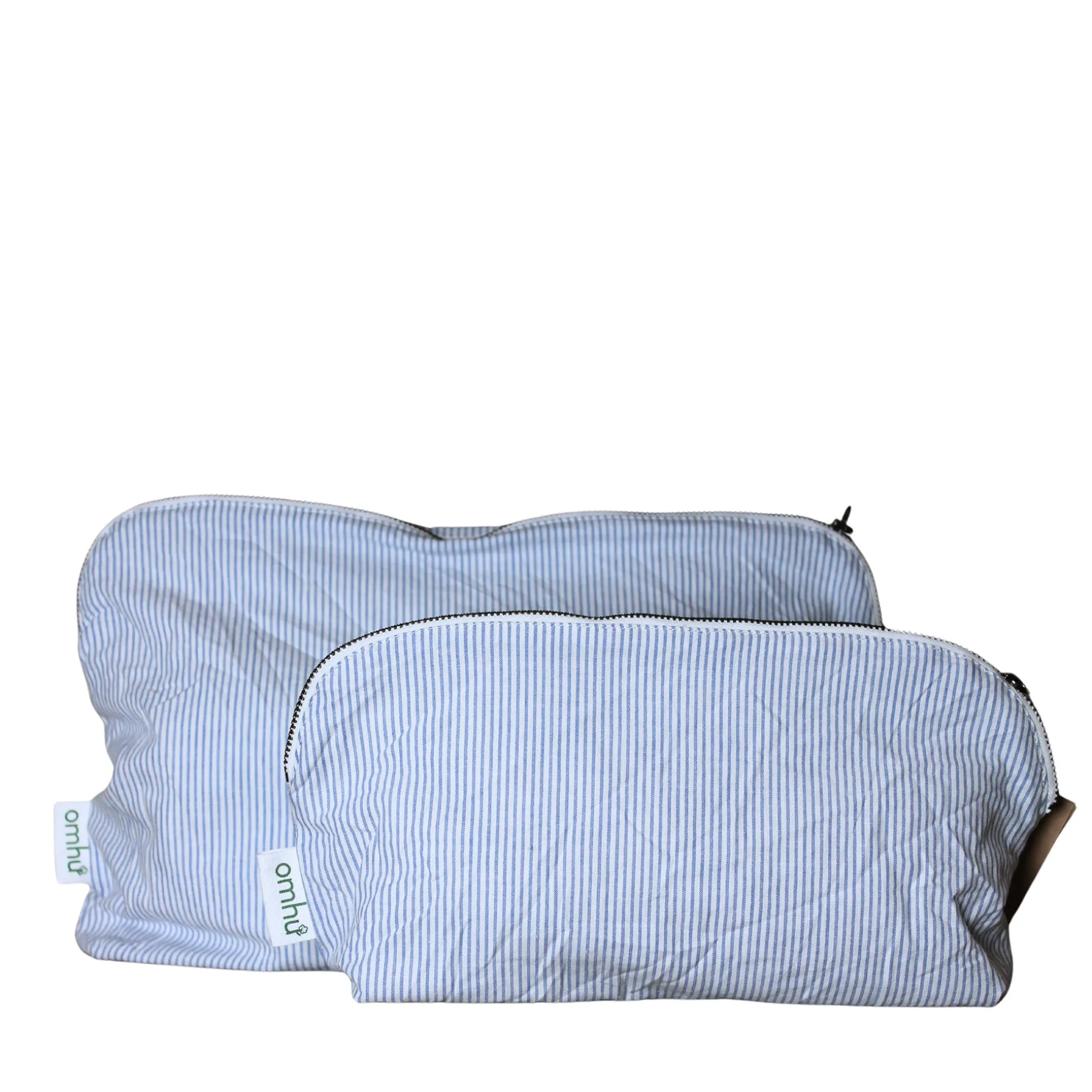 Toilettaske 34x24 cm mini strib blå