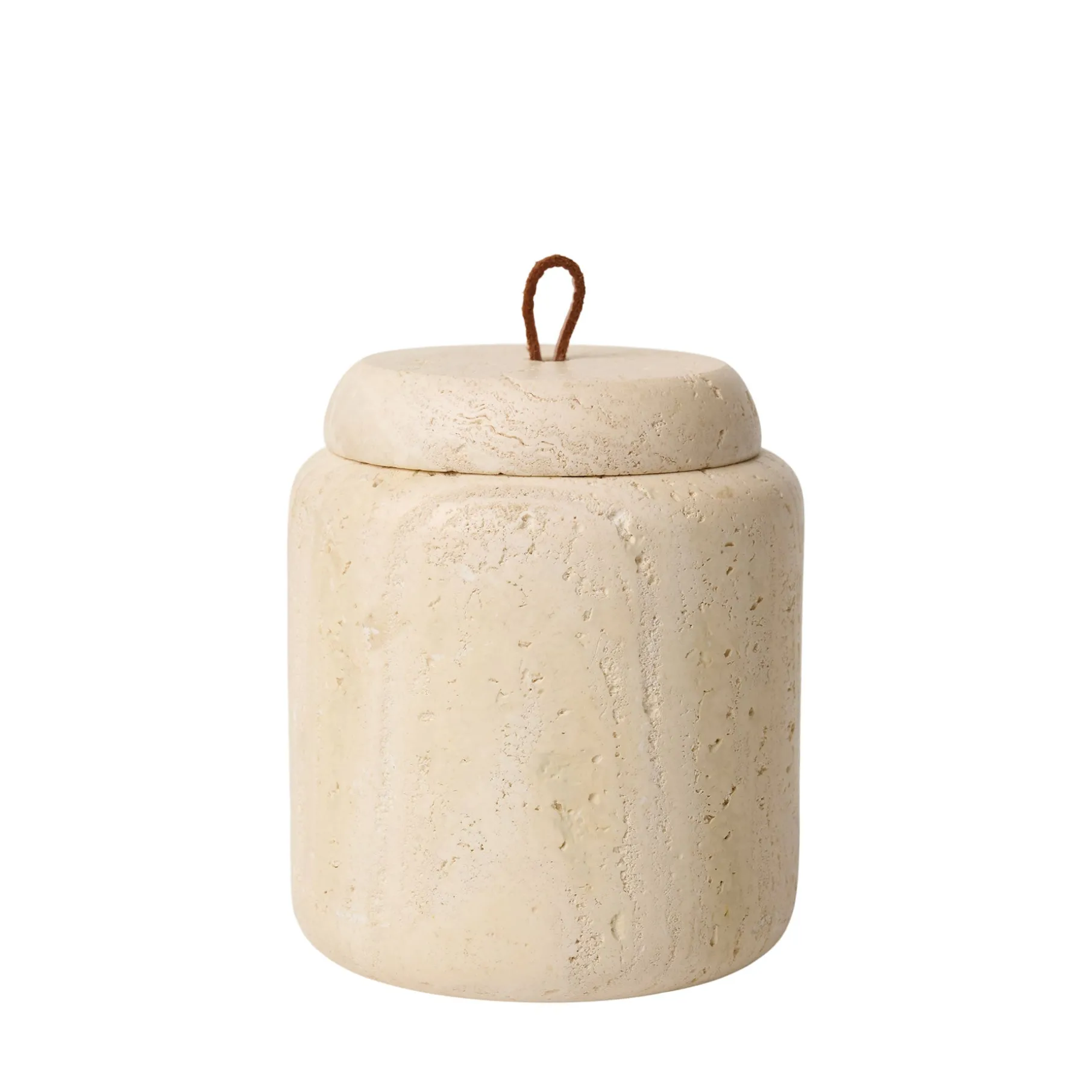 Travertin II Krukke m låg