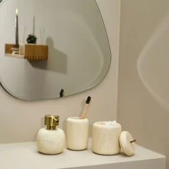 Travertin II Krukke m låg