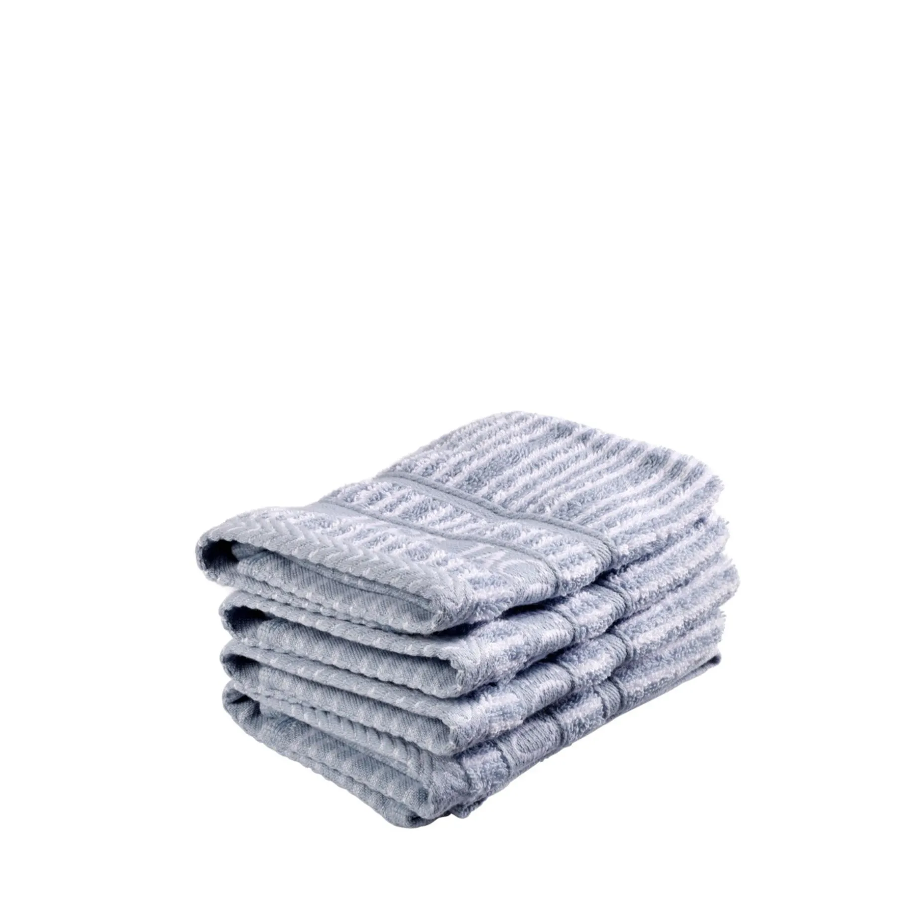 Vaskeklud 4 stk 30x30 cm støvet blå striber