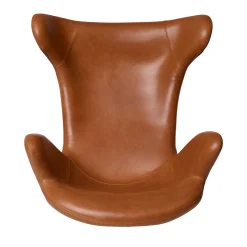 Victor loungestol læder m. sort drejesokkel