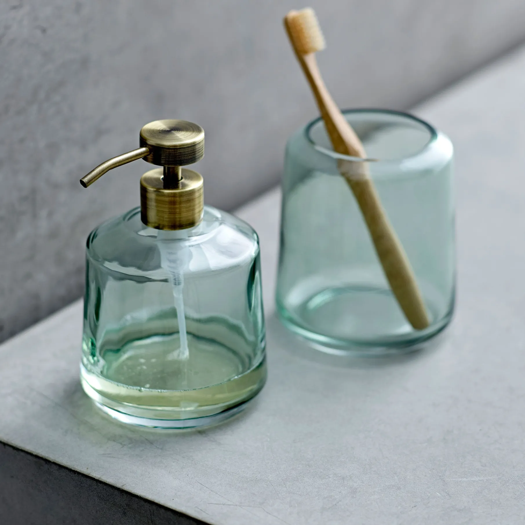 Vintage tandbørstekrus deep green