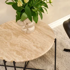 Viola III sofabord i travertin Ø60 cm