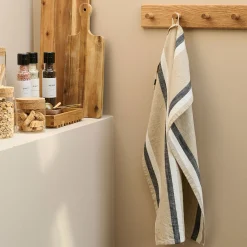 Viskestykke m. dobbelt striber