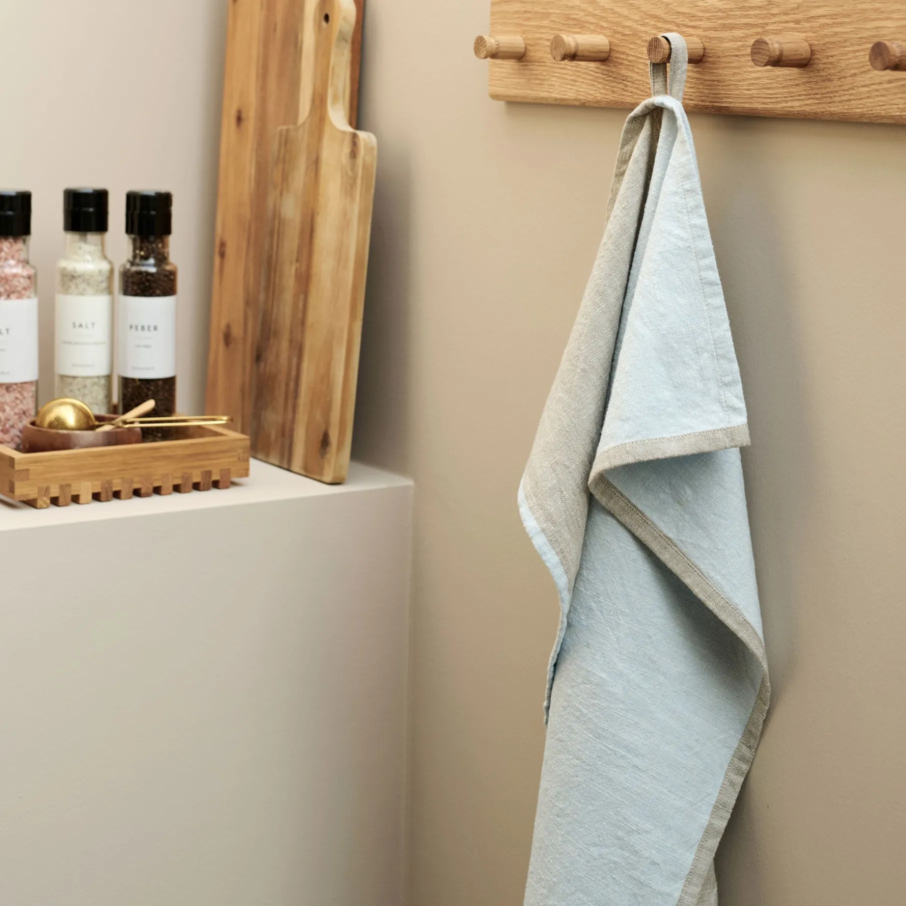 Viskestykke m. todelt farveblokering