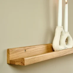 Wood II gallerihylde FSC certificeret egetræ, L120 cm