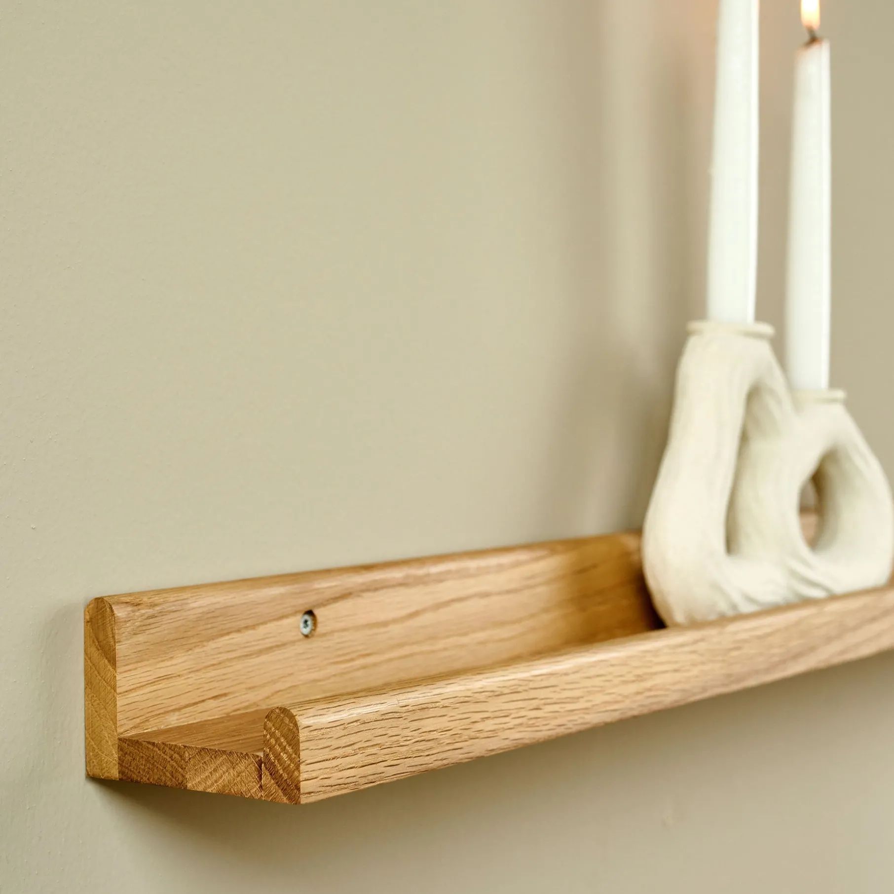 Wood II gallerihylde FSC certificeret egetræ, L120 cm