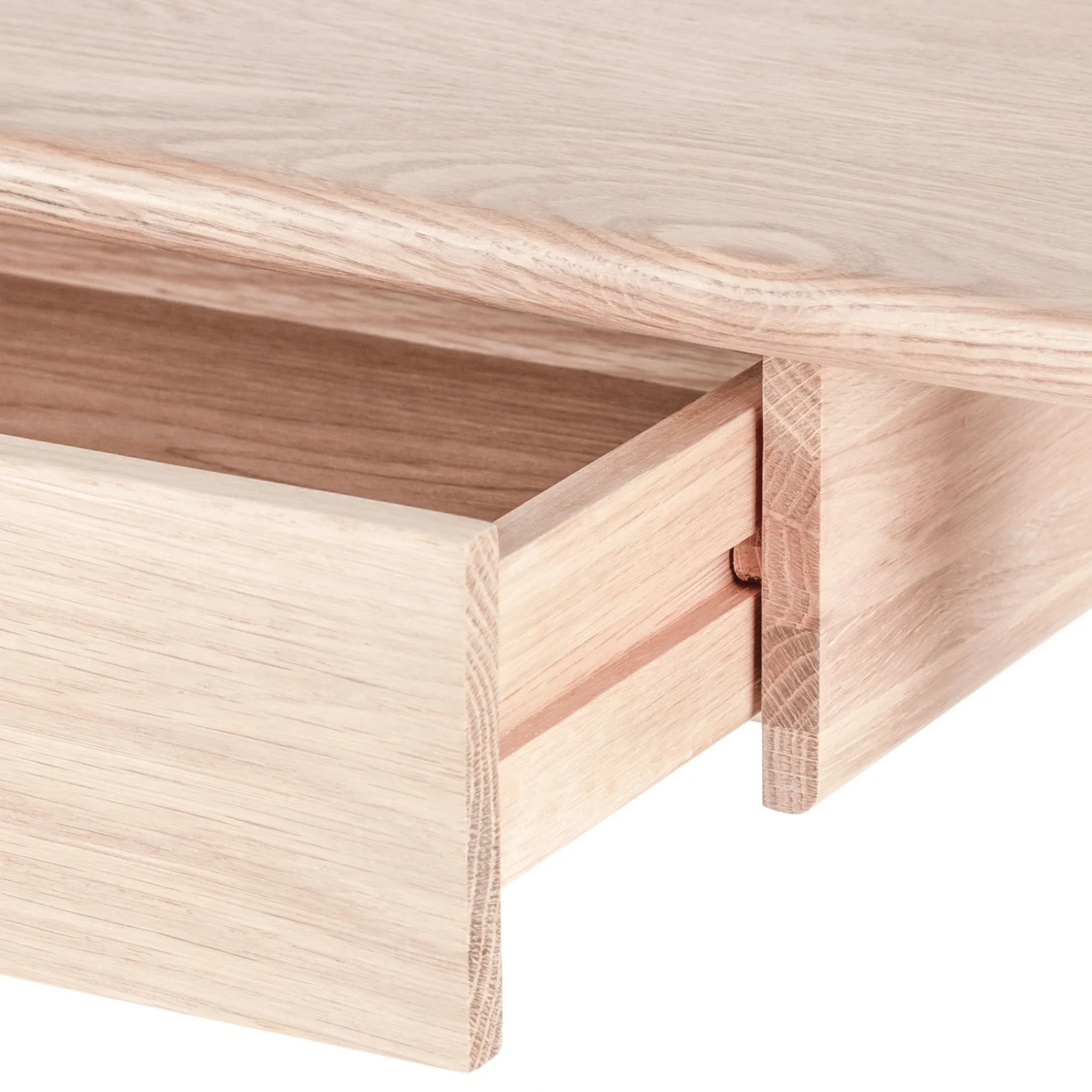 Wood II konsolbord FSC certificeret egetræ - hvidpigmenteret